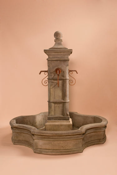 Aquitaine Outdoor Cast Stone Garden Fountain with 70